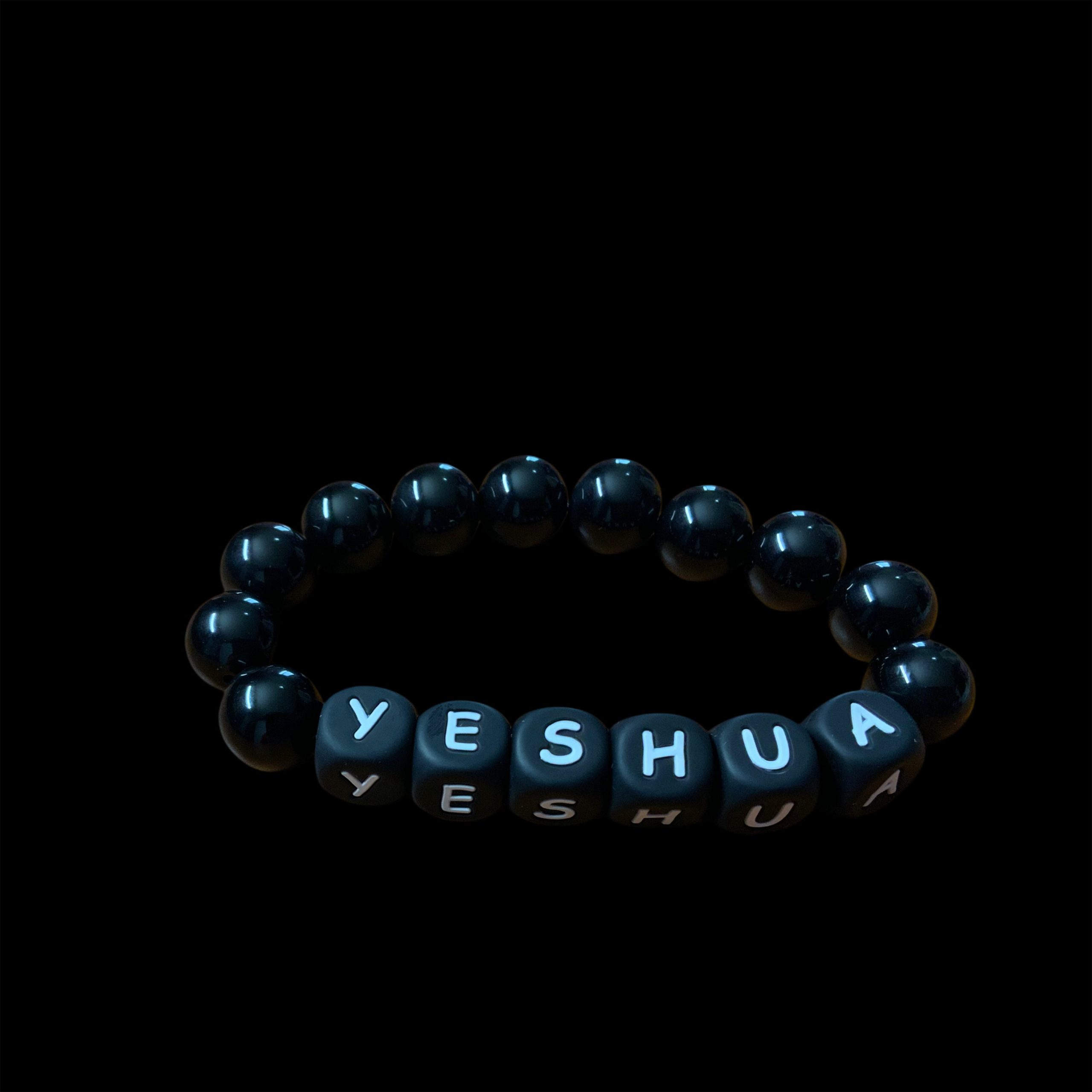 Handcrafted Bracelet ("Yeshua" in black)