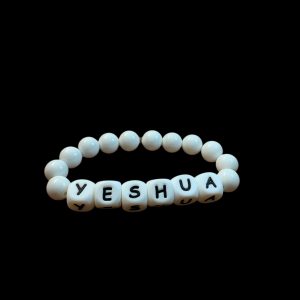 Handcrafted Bracelet "Yeshua" w/white beads