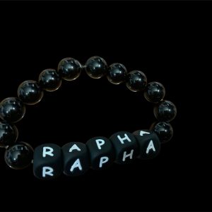 Handcrafted Bracelet "RAPHA" in black