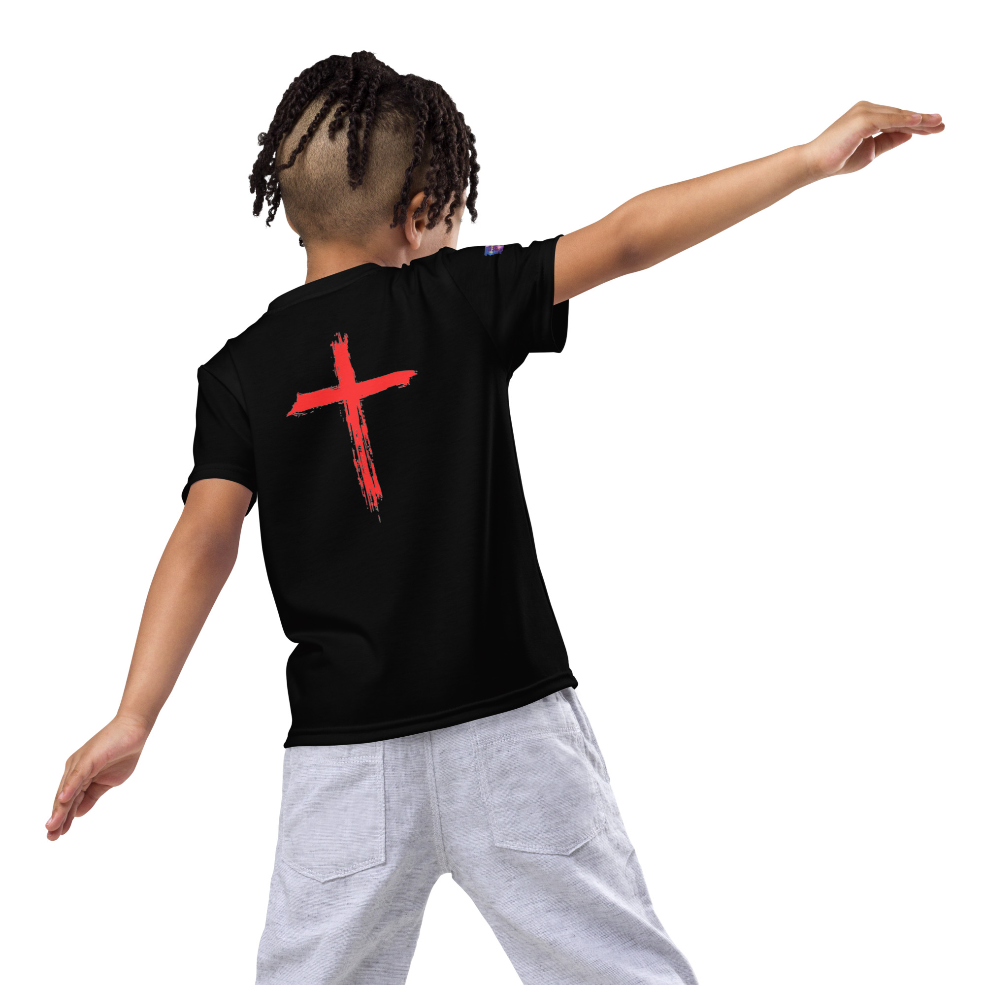 Kids crew neck t-shirt "Psalm 91 Covered" - Image 4