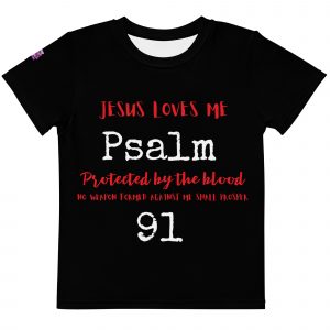 Kids crew neck t-shirt "Psalm 91 Covered"