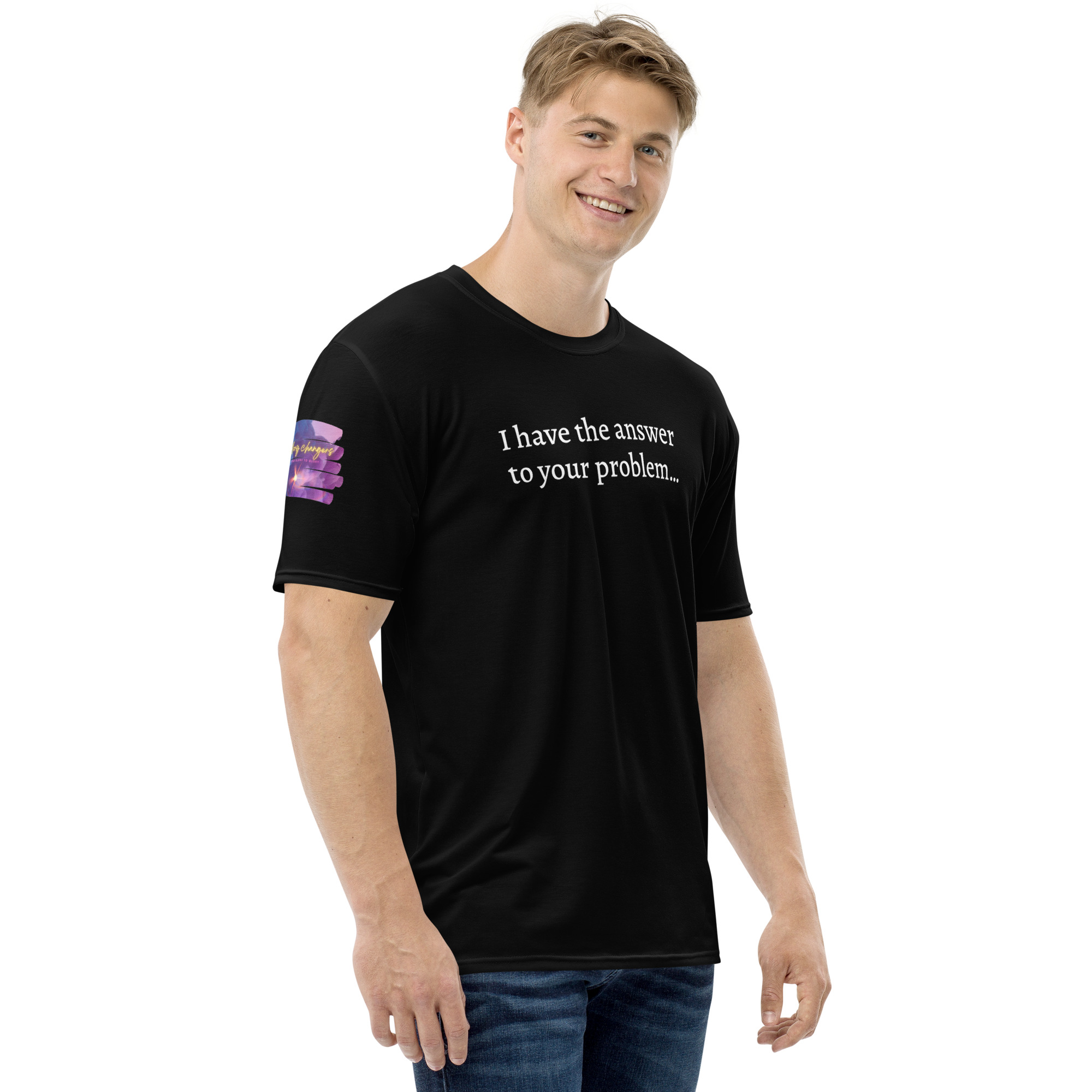 (B) Men's t-shirt "I have the answer to your problem" - Image 5