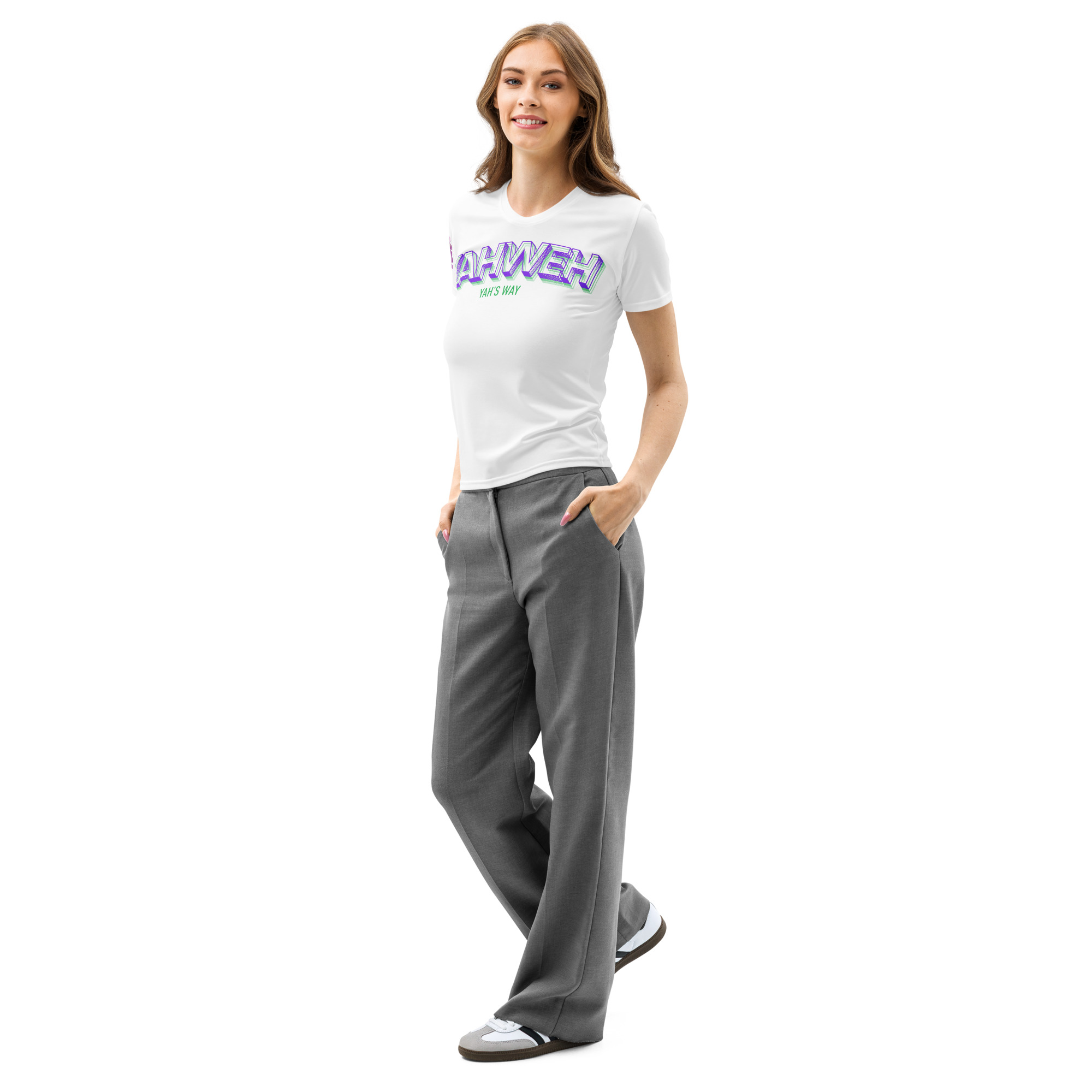(B) Women’s cotton crew neck t-shirt - Image 5