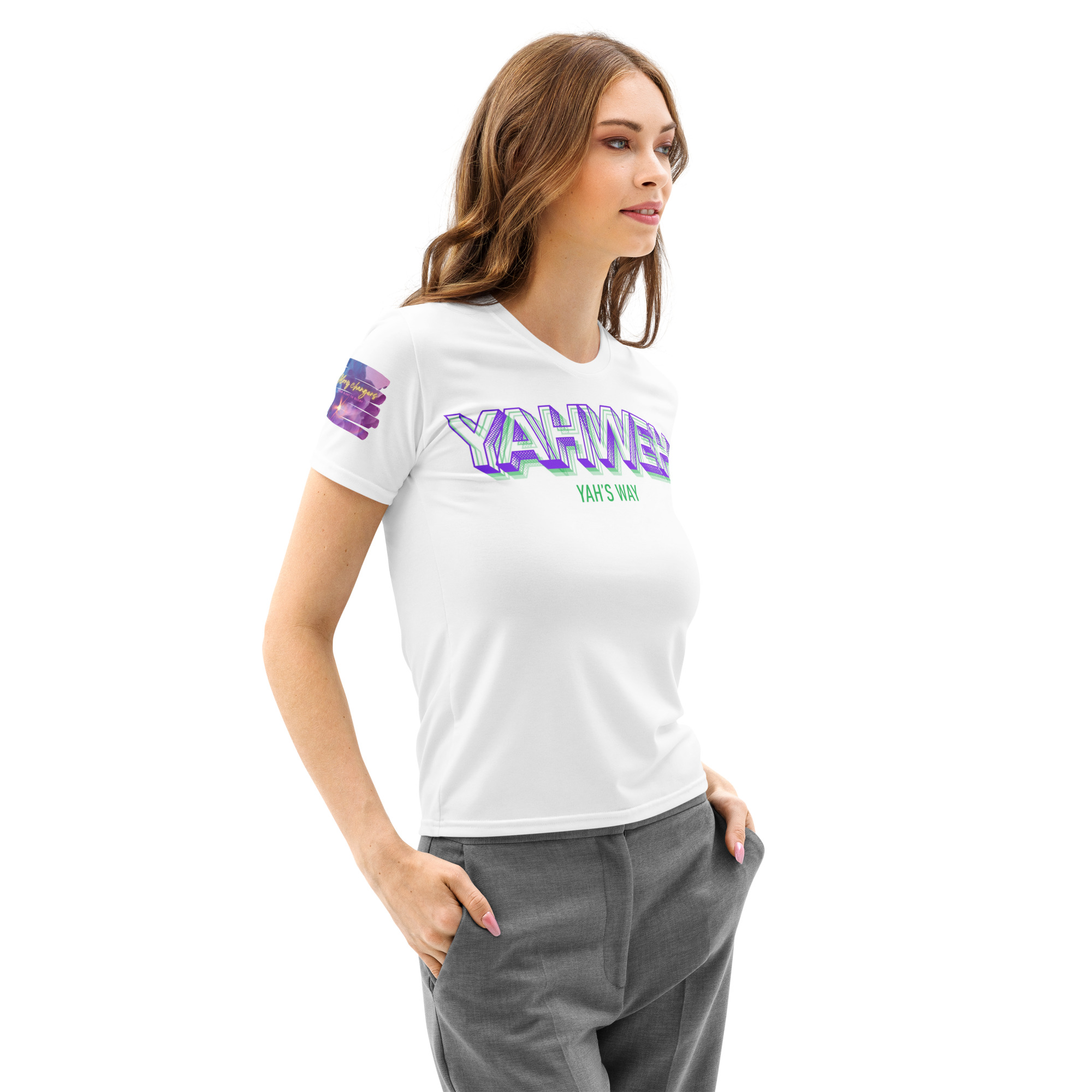 (B) Women’s cotton crew neck t-shirt - Image 6